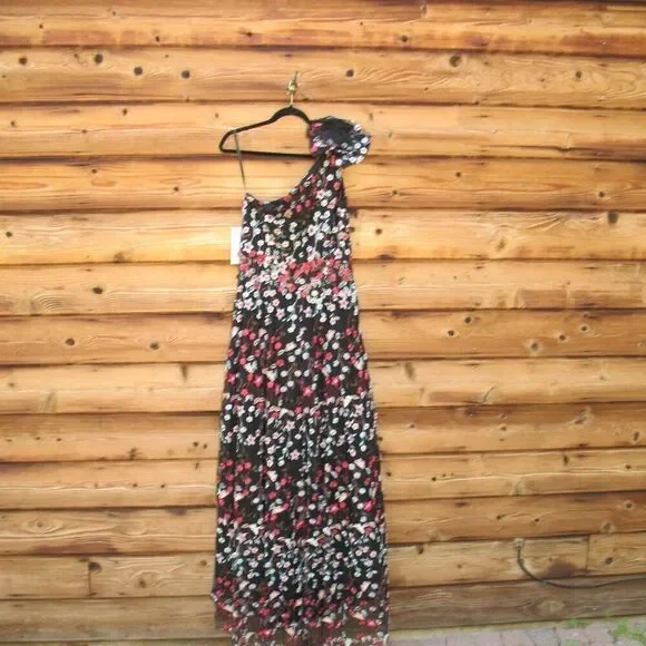 Mac Duggal 20331 EMBELLISHED RUFFLED ONE SHOULDER A LINE GOWN Black 12 - Picture 10 of 15